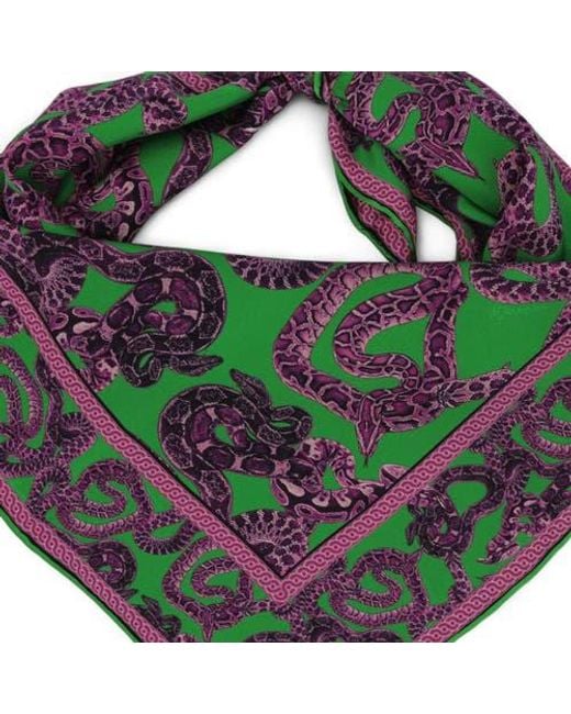 Monzlapur Green Silk Snake Scarf