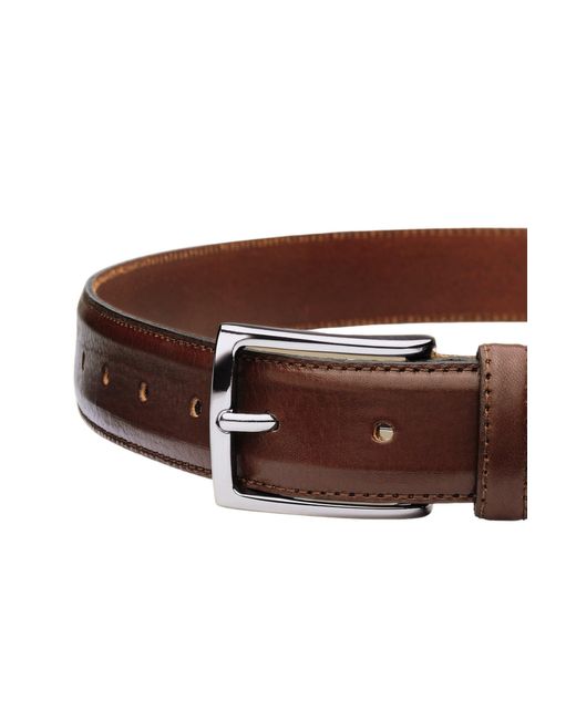 Charles Tyrwhitt Brown Leather Formal Belt for men