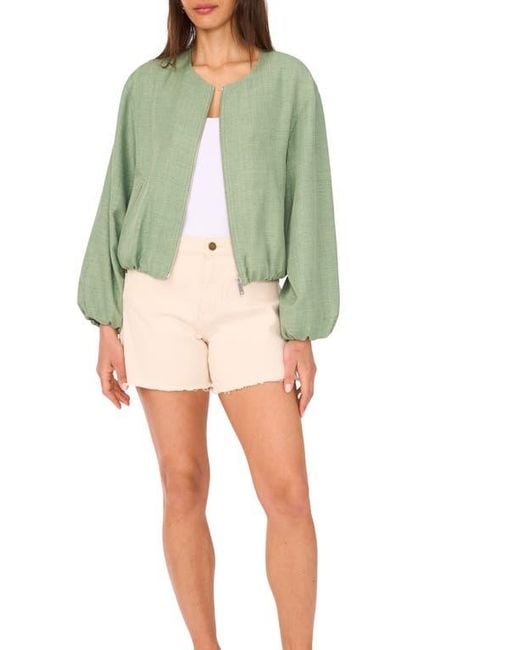 Vince Camuto Green Crop Bubble Jacket