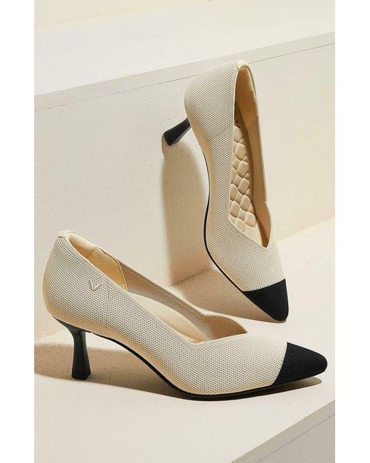 VIVAIA Metallic Pointed-Toe Mid Heels