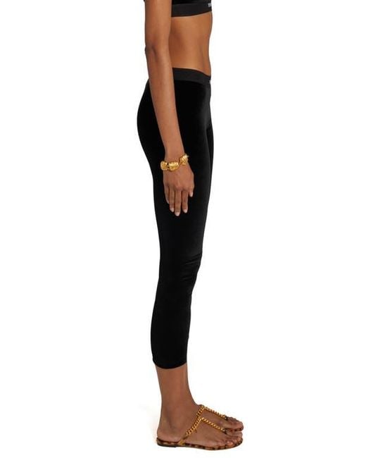 【関税&送料込】Tom Ford Black Velvet Leggings STRETCH VELVET SIGNATURE LEGGINGS | Tom Ford Fashion