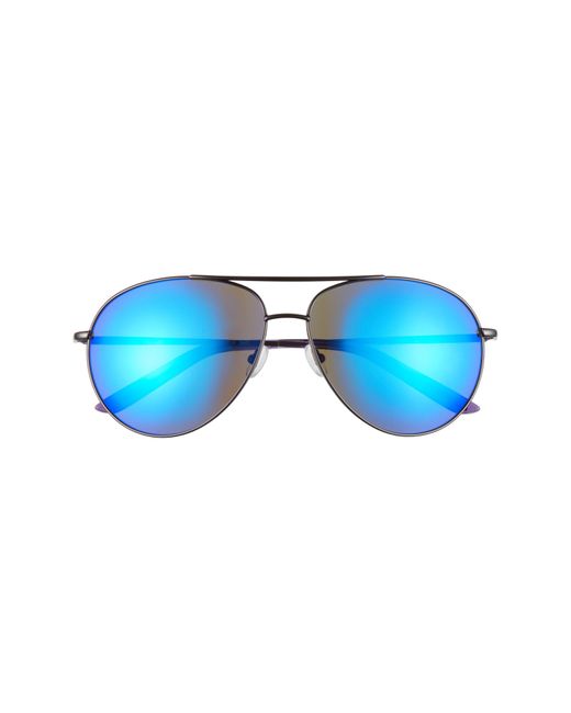 Nike Blue Chance 61mm Mirrored Aviator Sunglasses - Gunmetal/ Ultra Violet Mirror