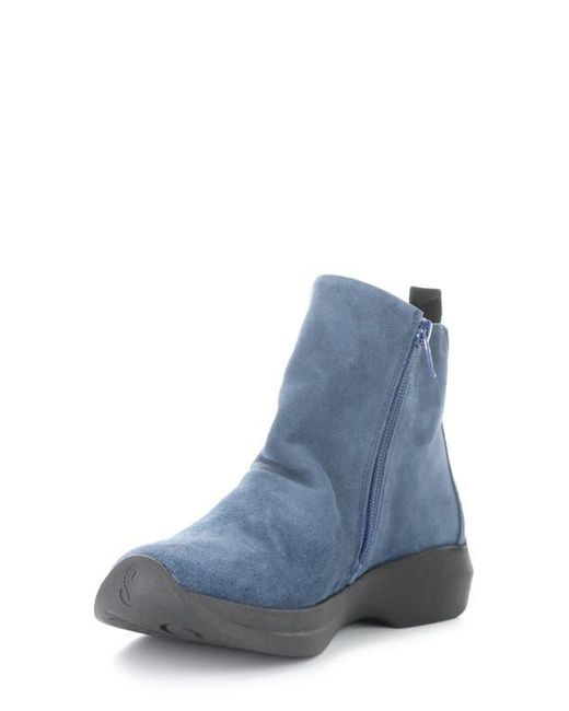 Softinos Blue Gujy Platform Wedge Bootie
