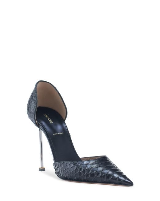 Tom Ford Blue Stiletto D'Orsay Pump
