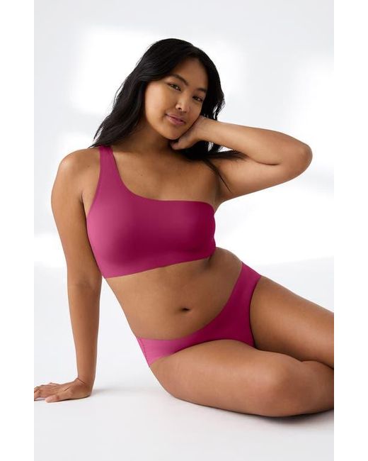True & Co. Purple True Body One-Shoulder Bra