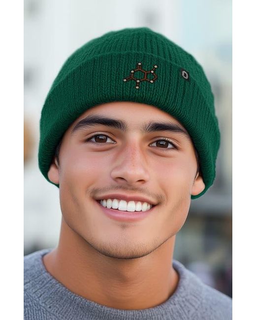 Alix Green Molecule Beanie for men
