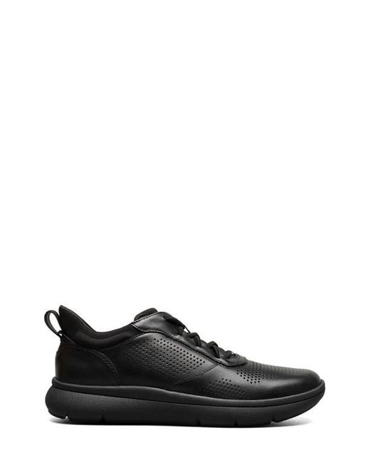 Florsheim Black Fleet Perforated Toe Elastic Lace Sneaker for men