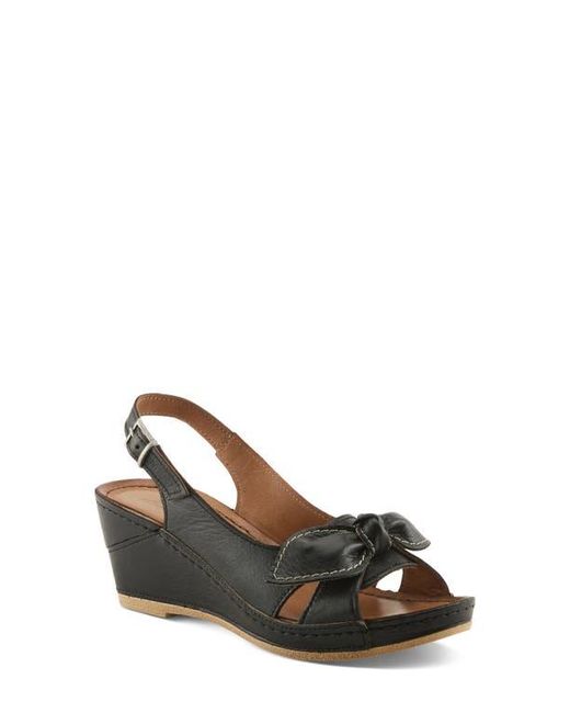 Spring Step Black Chassidy Wedge Sandal