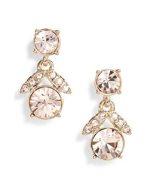 Lyst Givenchy Crystal Drop Earrings In Metallic Givenchy Metallic Crystal Drop Earrings Lyst