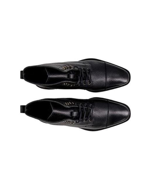 Anthony Veer Black Pembroke Cap-Toe Boot for men