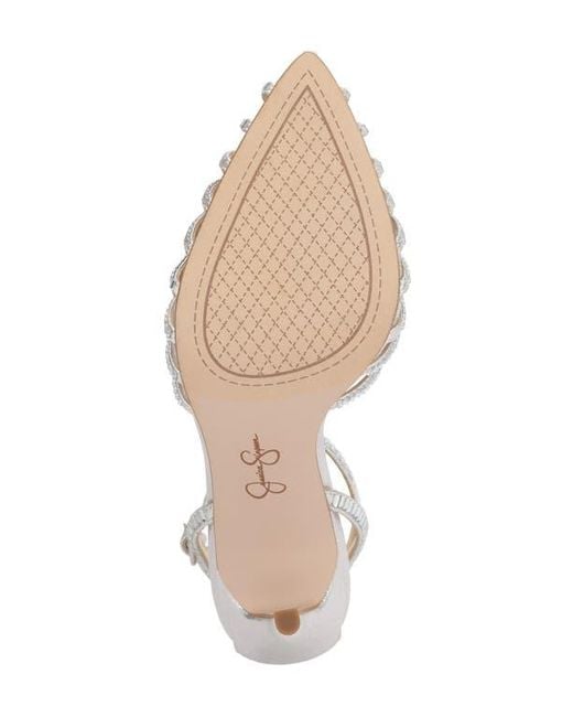 Jessica Simpson Metallic Paveri 2 Pointed Toe Ankle Strap Pump
