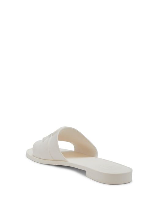 Moncler White Bell Slide Sandal