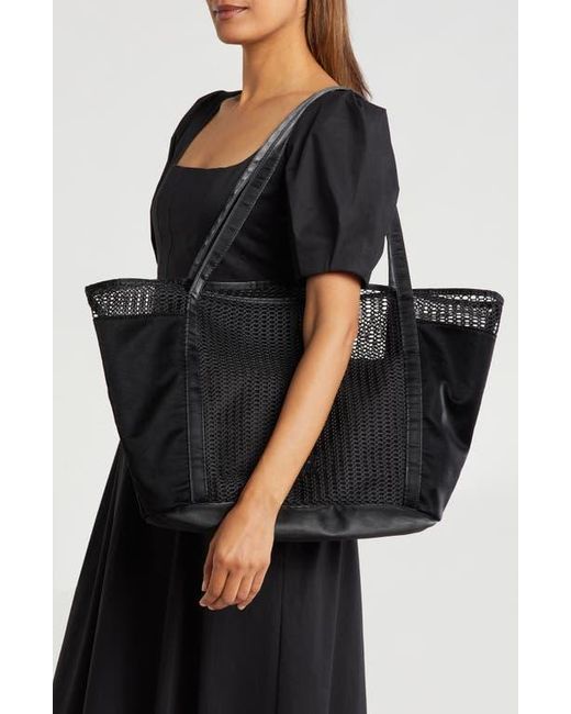 Sam Edelman Black Kyla Mesh Tote