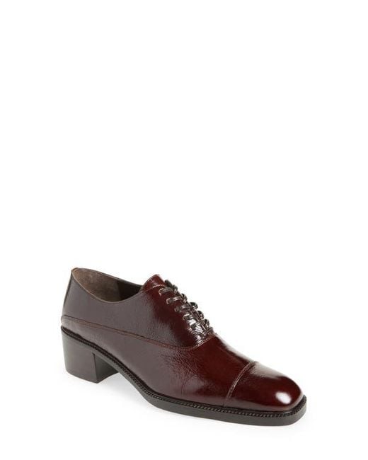 Jeffrey Campbell Brown Thatch Cap Toe Oxford Pump