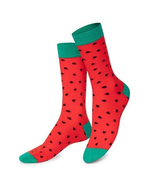 Doiy. Red Fresh 3D Crew Socks