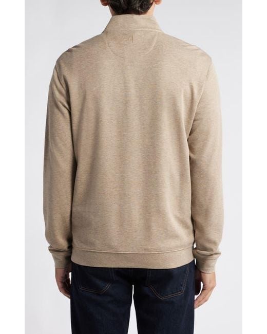 Johnnie-o Natural Sully Quarter Zip Pullover for men