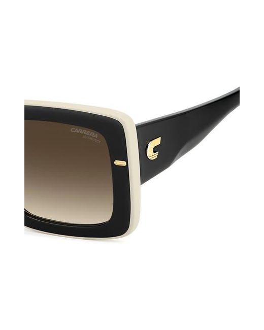 Carrera Black 53Mm Rectangular Sunglasses