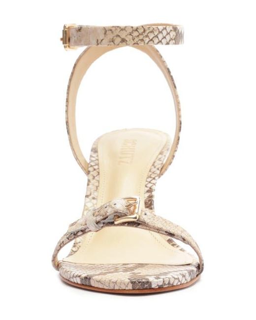 SCHUTZ SHOES Metallic Aurora Mid Ankle Strap Sandal