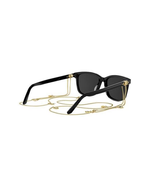 Dior Black Petit Cd S2I Rectangular Sunglasses