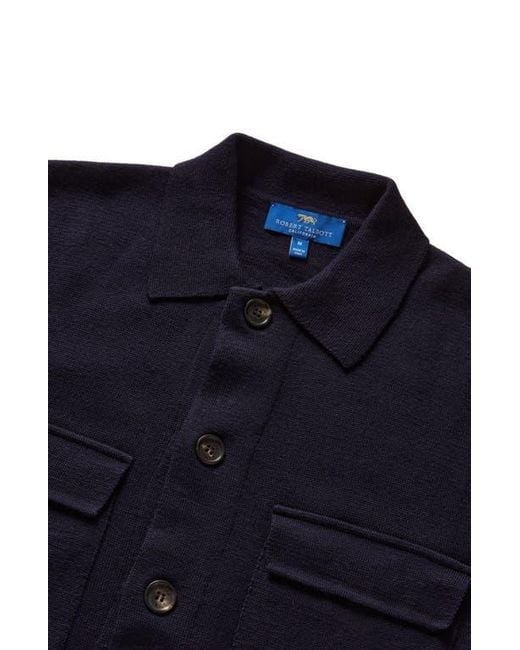Robert Talbott Blue Landon Sweater Jacket for men