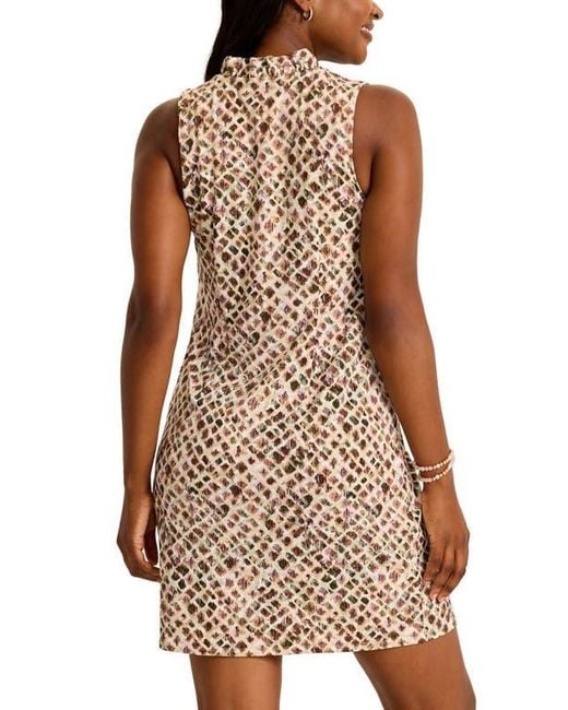 Tommy Bahama Brown Carmela Gemstone Geo Sleeveless Minidress