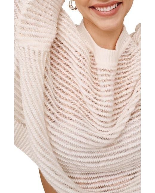 Bella Dahl Natural Metallic Relaxed Crewneck Sweater