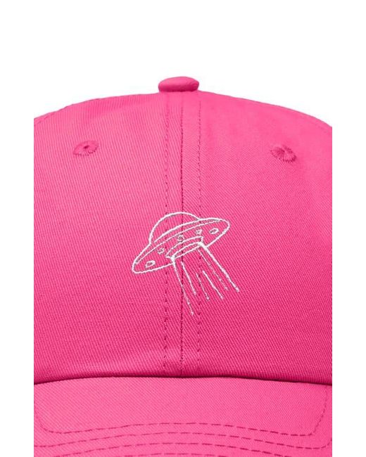 Alix Pink Ufo Embroidered Adjustable Dad Cap for men
