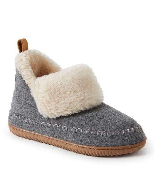 Dearfoams Gray Moritz Bootie Slipper