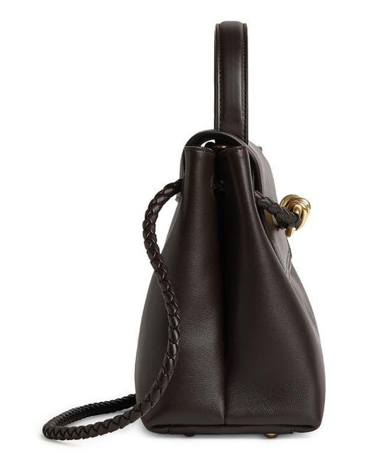 Bottega Veneta Black Small Ciao Ciao Knot Detail Leather Top Handle Bag