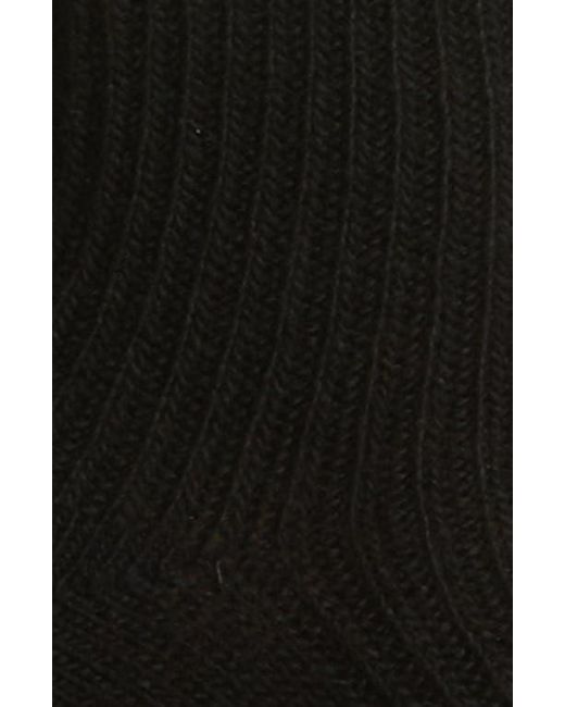 Oroblu Black Hilda Wool & Cashmere Blend Crew Socks