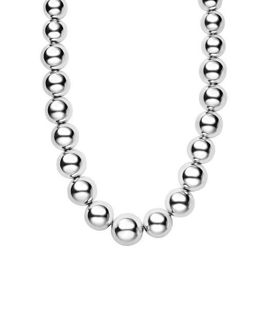 Lagos Metallic Caviar Bubbly Graduated Bead Collar Necklace