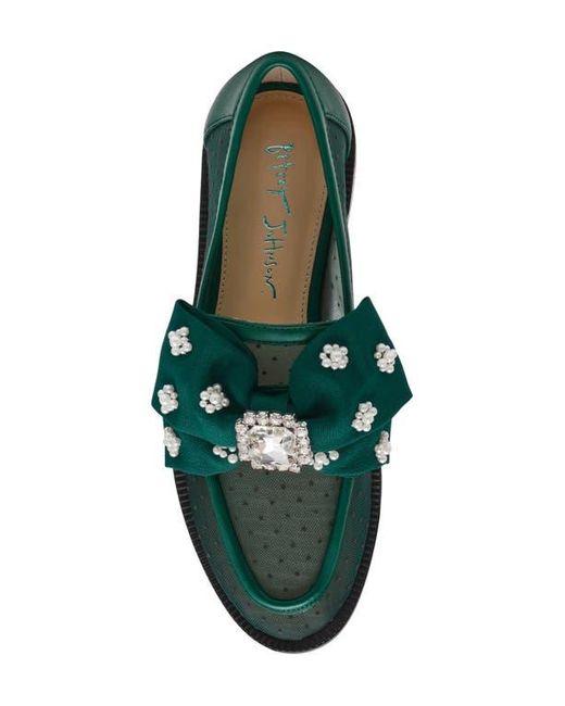 Betsey Johnson Green Seth Pointed Toe Mesh Flat