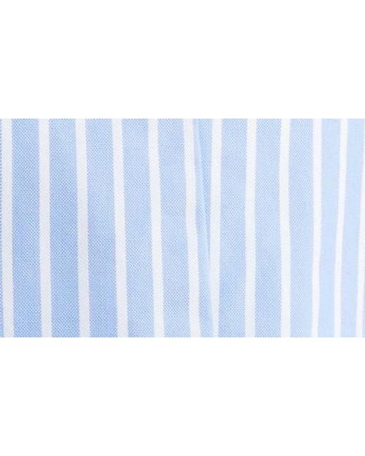 Foxcroft Blue Dianna Stripe Non-Iron Cotton Shirt