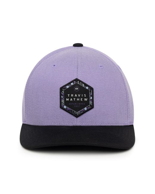 Travis Mathew Purple Logo Patch Fitted Baseball Cap for men