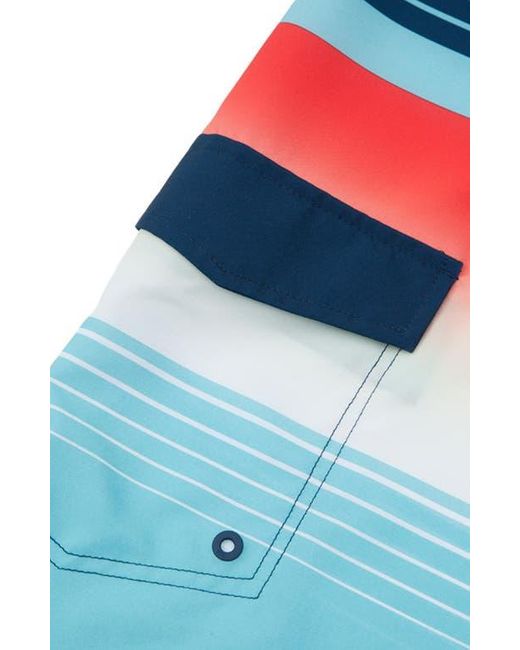 Rokka&Rolla Blue 4-Way Stretch Performance Board Shorts for men