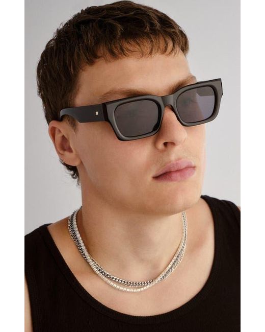 Le Specs Blue Shmood 52Mm Rectangular Sunglasses