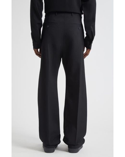 Rick Owens Black Tailored Geth Wide Leg Virgin Wool Pants for men