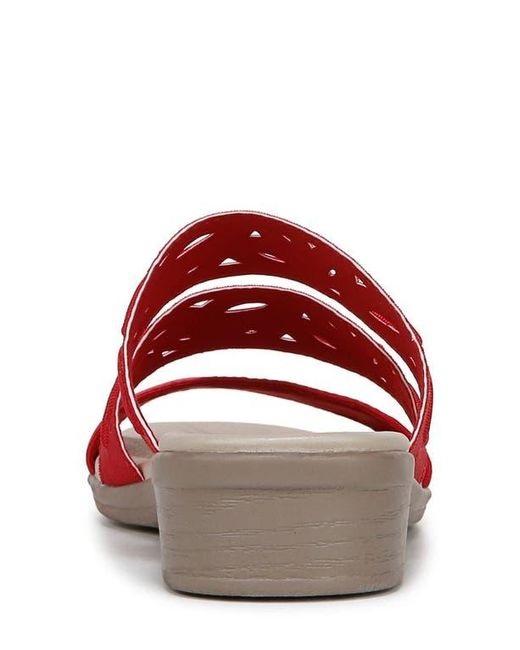 Bzees Red Poppy Slide Sandal