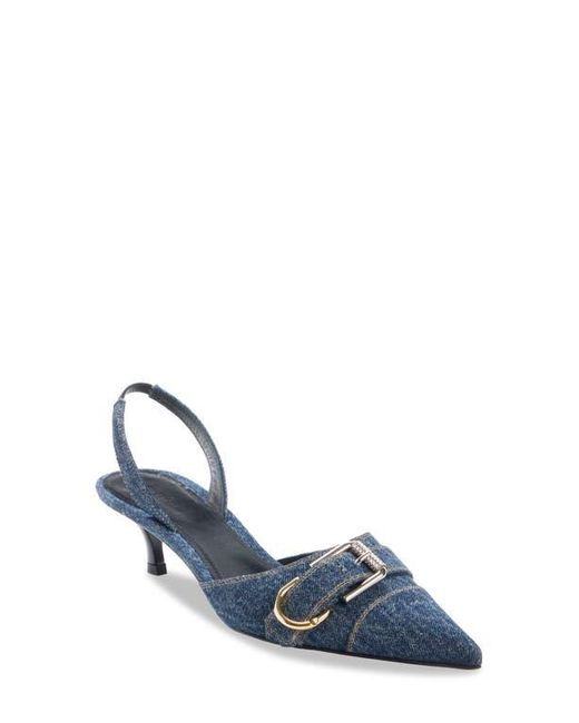 Givenchy Blue Voyou Pointed Toe Slingback Pump