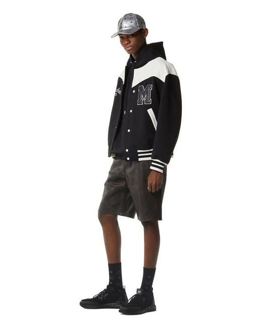 MCM Black Munchen Ponte Varsity Jacket for men