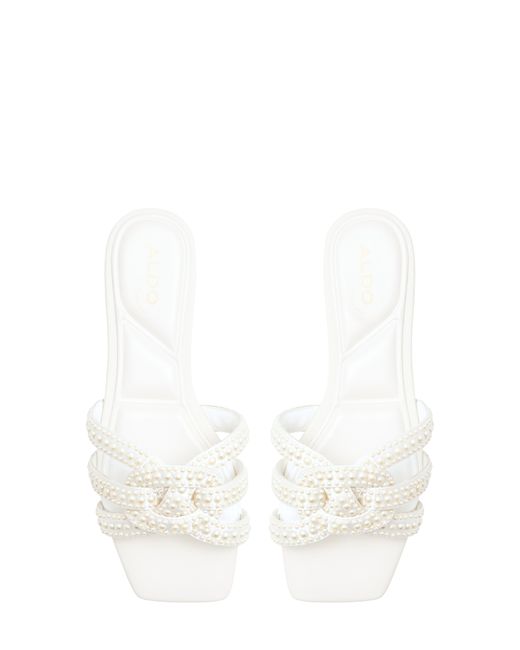 ALDO Lulu Block Heel Platform Sandal in White | Lyst