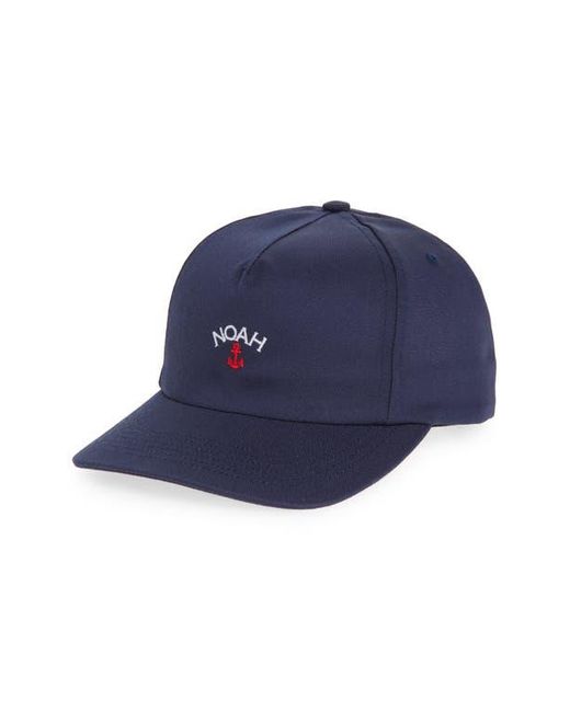 Noah NYC Blue Anchor Logo Baseball Cap for men