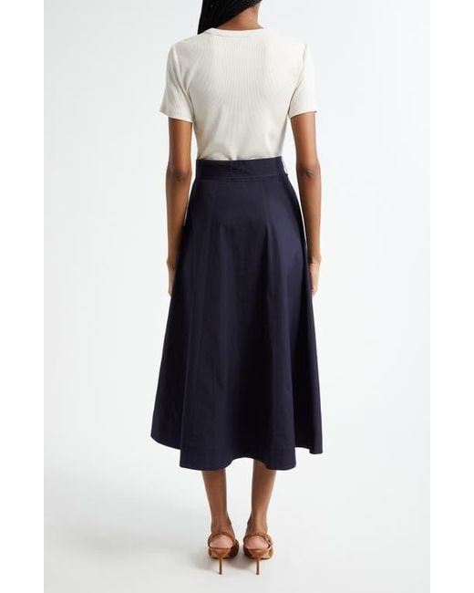 Veronica Beard Blue Facia Mixed Media Dress