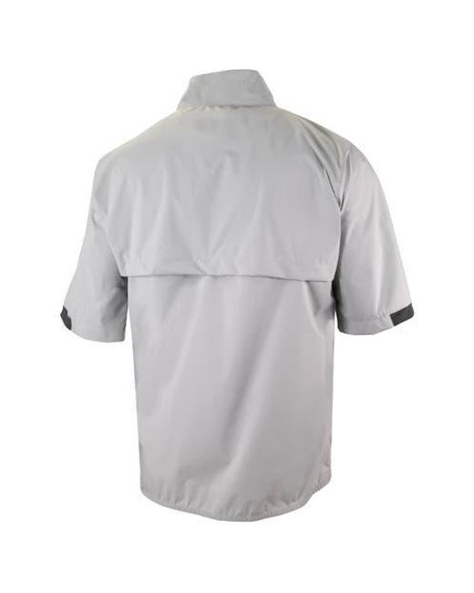 Columbia Gray Wm Phoenix Open Big Shot Omni-Wick Short Sleeve Half-Zip Windbreaker Jacket for men