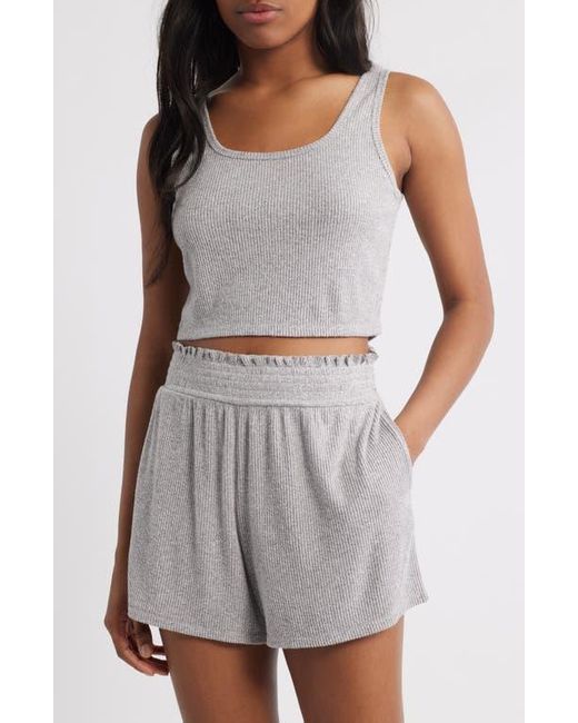 Open Edit Gray Comfy Thermal Shortie Pajamas