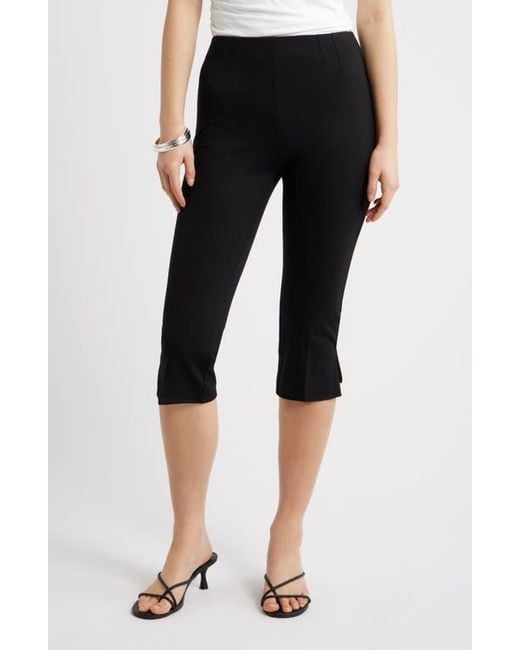 Open Edit Black Stretch Twill Capri Pants