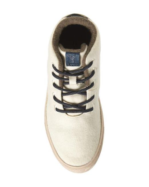 YY Nation White Alto Water Resistant Wool Blend High Top Sneaker