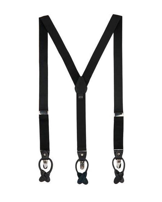 Brooklyn Brigade Black Solid Web Adjustable Suspenders for men