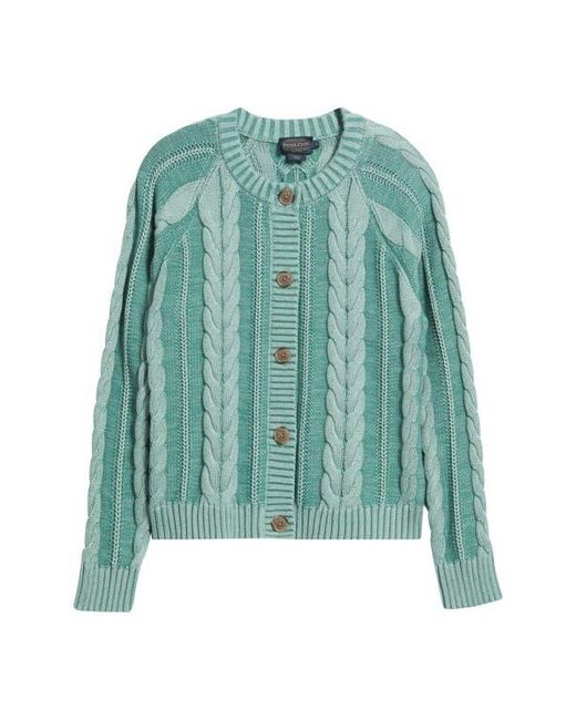Pendleton Green Cable Cotton Cardigan