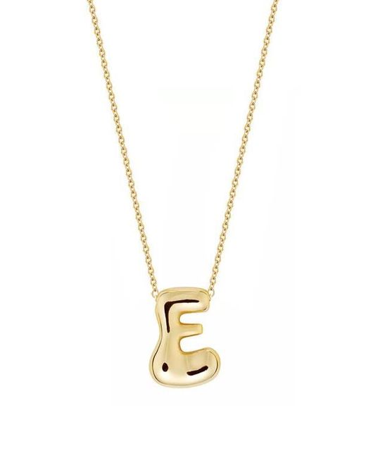 Jane Basch Metallic Puffed Initial Pendant Necklace